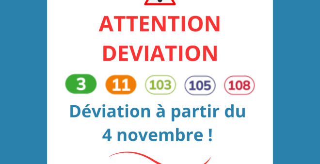 déviations le 4 novembre