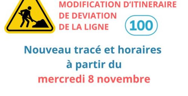 déviation L100 au 8 novembre